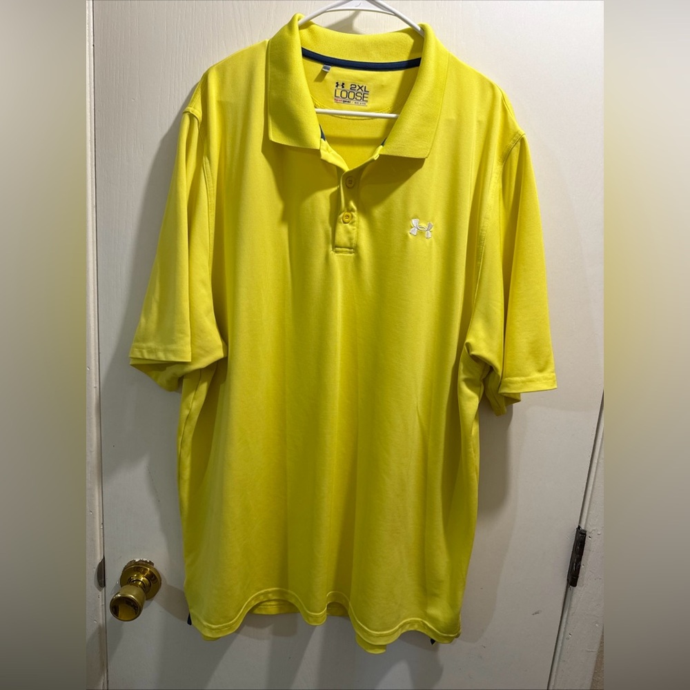 Under Armour Men's 2xl heatgear loose Bright Yellow Polo